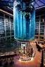 Гигантский аквариум Aqua Domе находится в фойе берлинского пятизвездочного отеля «Radisson SAS Hotel». В цилиндре высотой 25 метров обитает почти три тысячи рыб и два аквалангиста. 